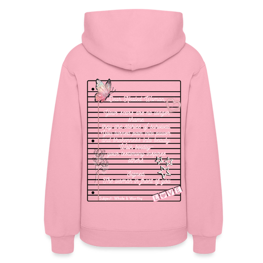 “Healed Woman- Whole & Worthy” Composition Hoodie- DOAHVW - classic pink