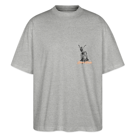 “When The Spirit Moves, Graves Empty” - Oversized T-Shirt - heather gray