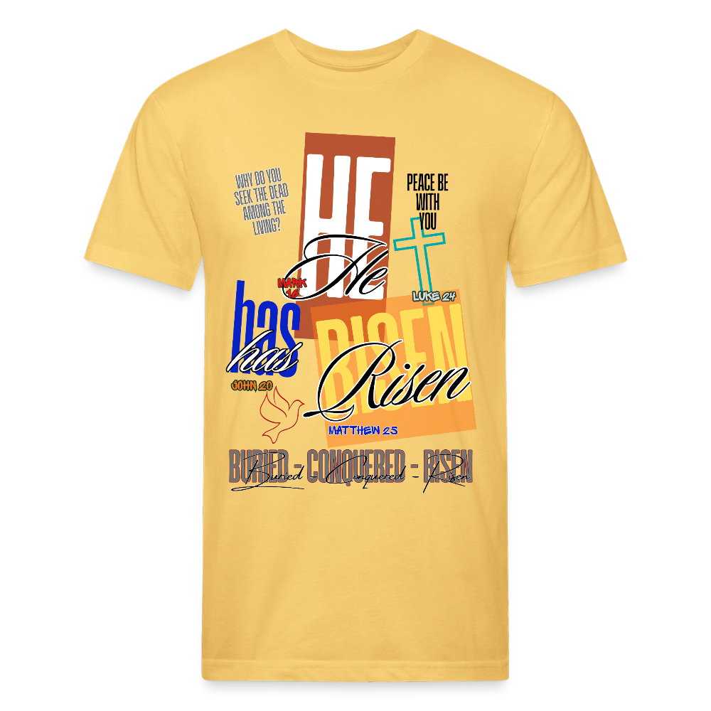 He Has Risen Tee - pastel yellow