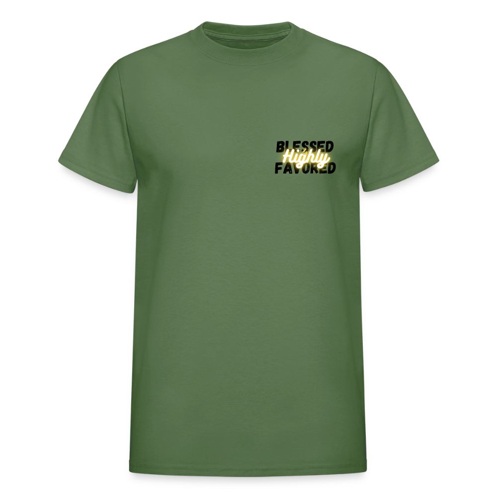 Blessed and Highly Favored T-Shirt - military green