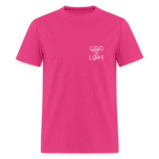 God is Love Tee - fuchsia