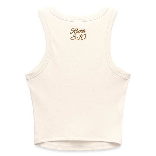 “Ruth 3:10” Slim Fit Rib Women's Tank Top - natural