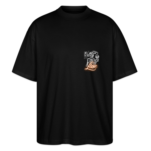 “Dry Bones Live” Black Oversized T-Shirt - black