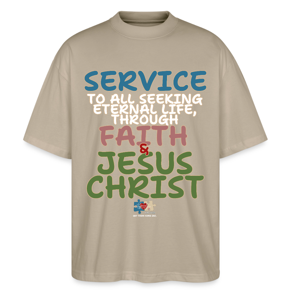 “Beacon of Hope” Oversized T-Shirt - stone