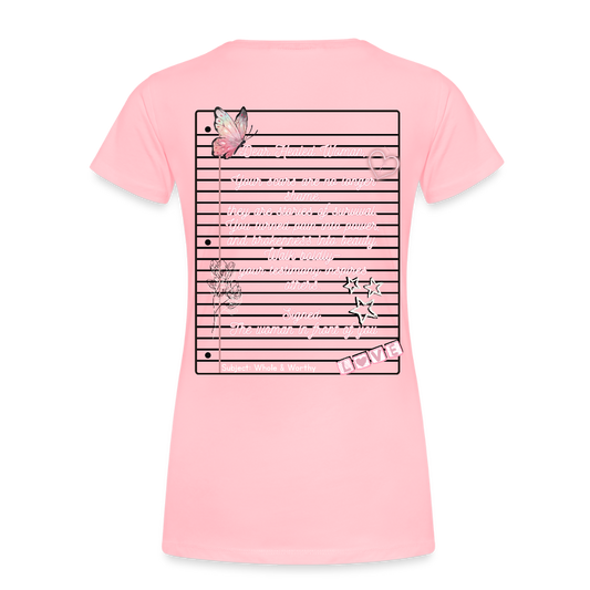 “Healed Woman- Whole & Worthy” Composition T-shirt - pink