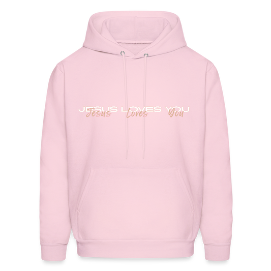 Jesus Loves You Hoodie - pale pink