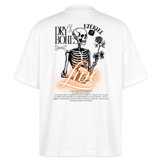 “Dry Bones Live” Oversized T-Shirt - white