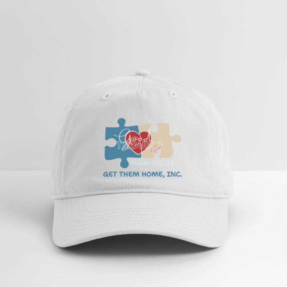 “Get Them Home, Inc.” Organic Baseball Cap - white