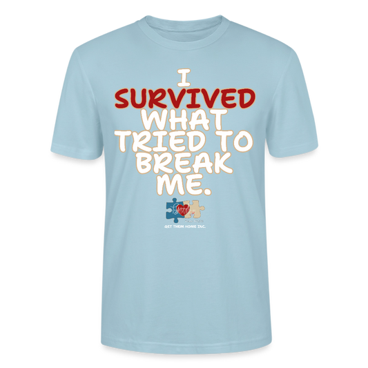 “I Survived” Unisex Organic T-Shirt - sky blue