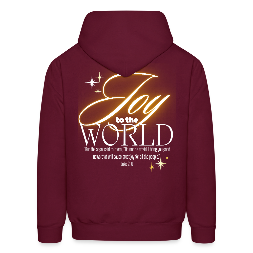 “Joy to the world”- Luke 2:10 Hoodie - burgundy