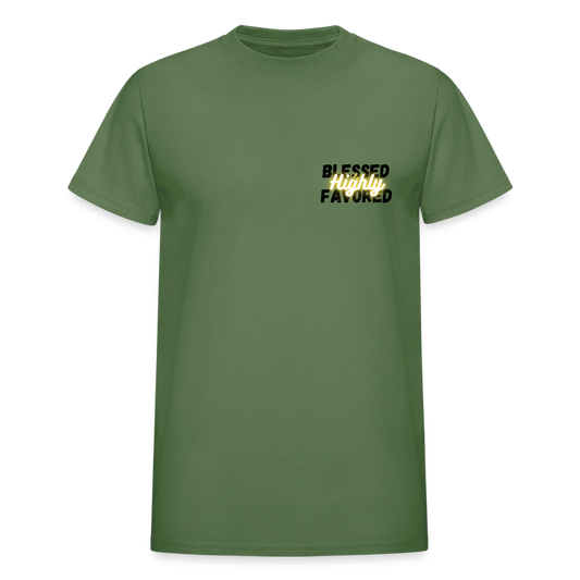 Blessed and Highly Favored T-Shirt - military green