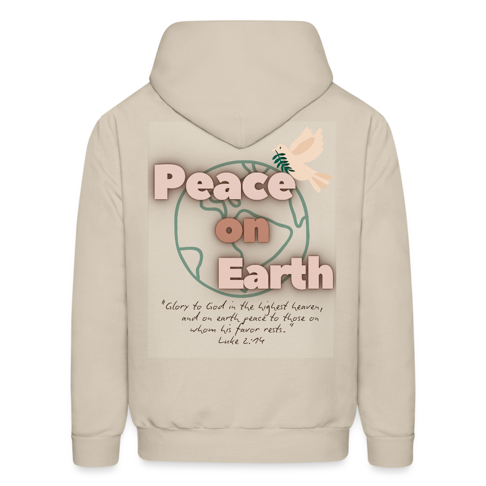 Peace on Earth – Luke 2:14 Hoodie - Sand