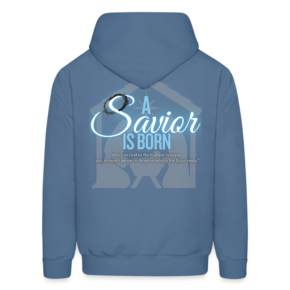 “A Savior Is Born” – Hoodie - denim blue