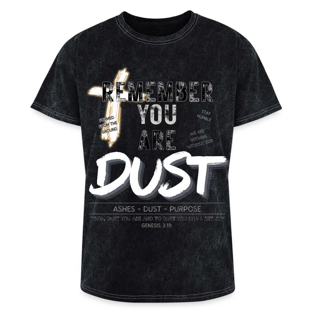 “Remember you are Dust” Washed Unisex T-Shirt - mineral black