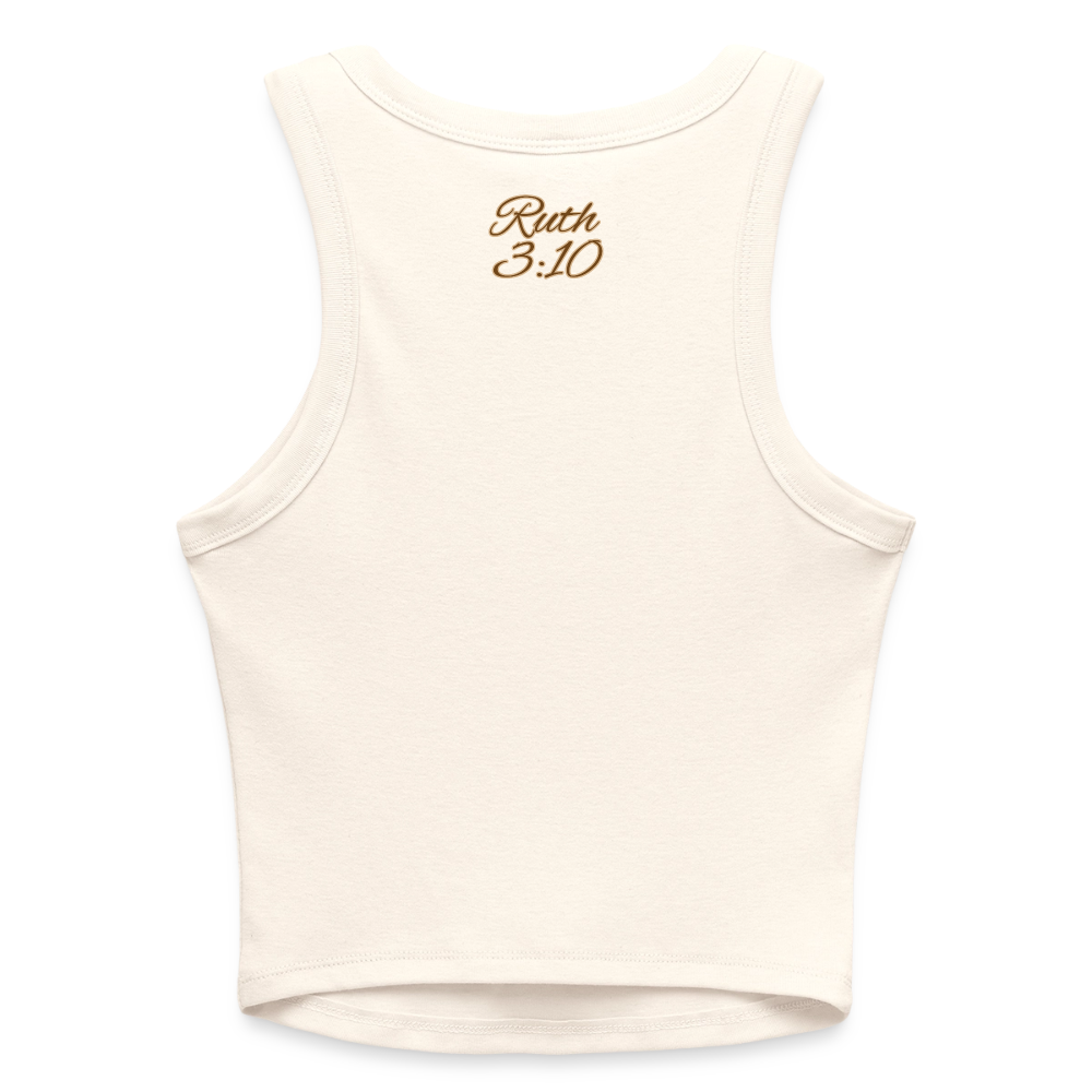 “Ruth 3:10” Slim Fit Rib Women's Tank Top - natural