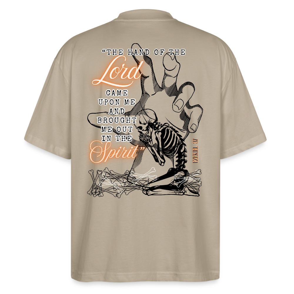 “The Hand of the Lord” - Oversized T-shirt - stone