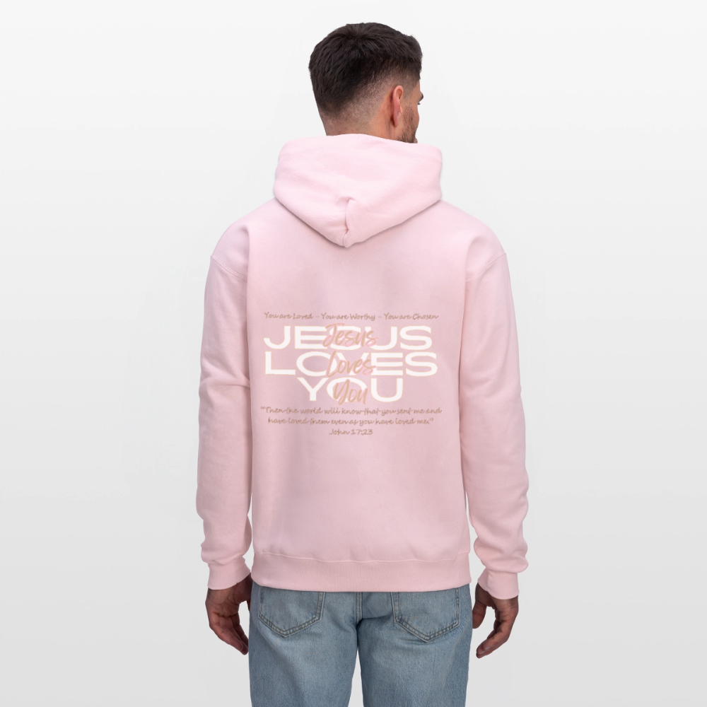 Jesus Loves You Hoodie - pale pink
