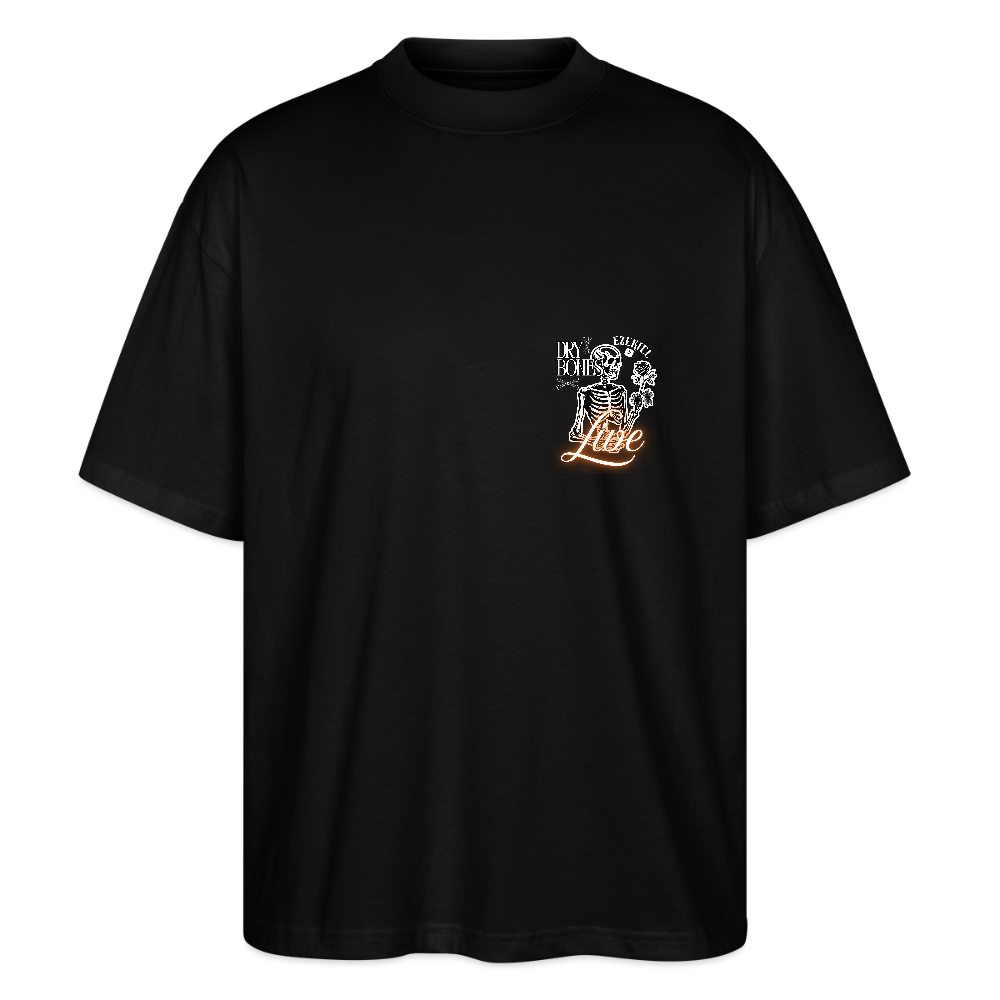 “Dry Bones Live” Black Oversized T-Shirt - black