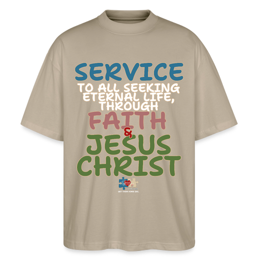 “Beacon of Hope” Oversized T-Shirt - stone