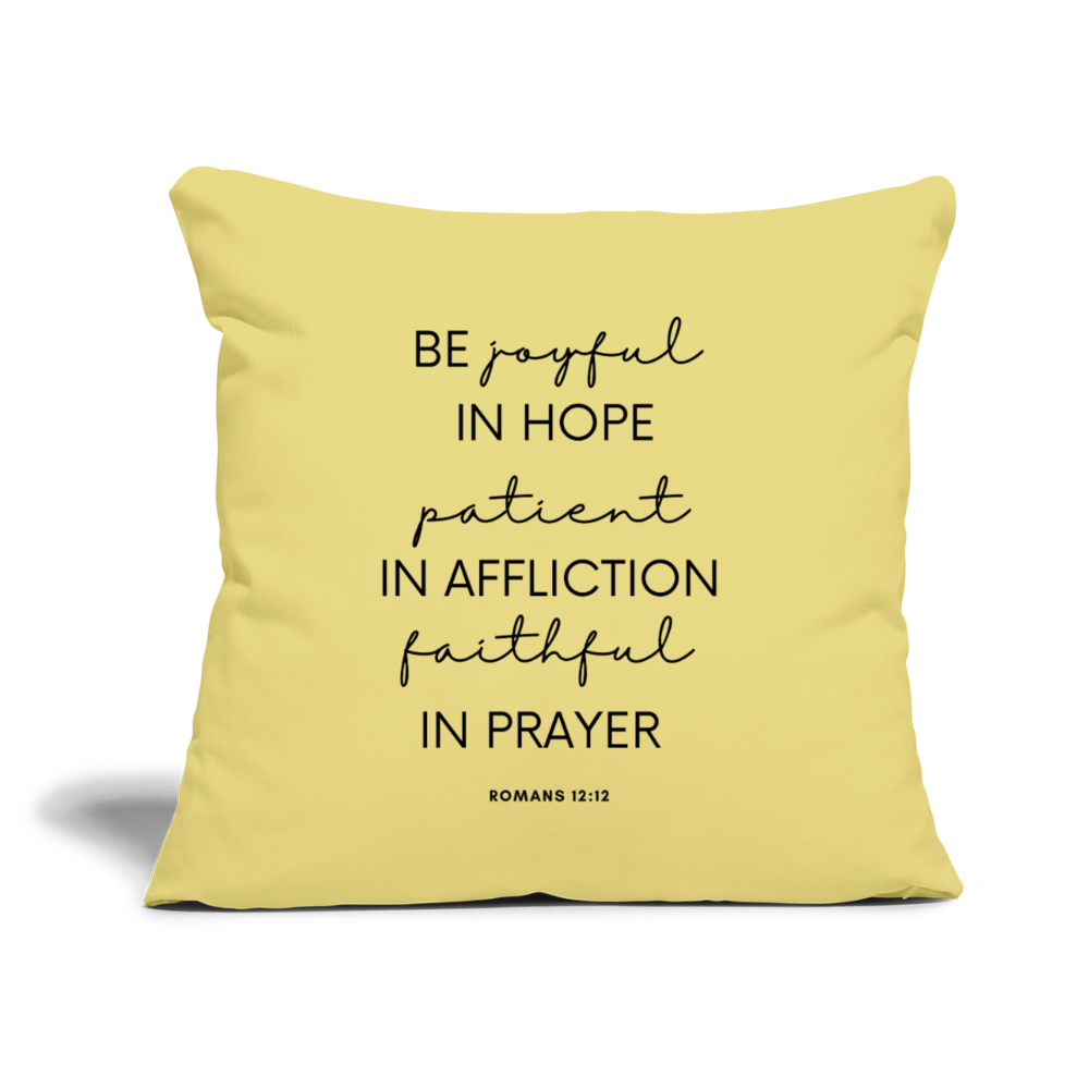 “Joyful in Hope” Pillowcase - washed yellow