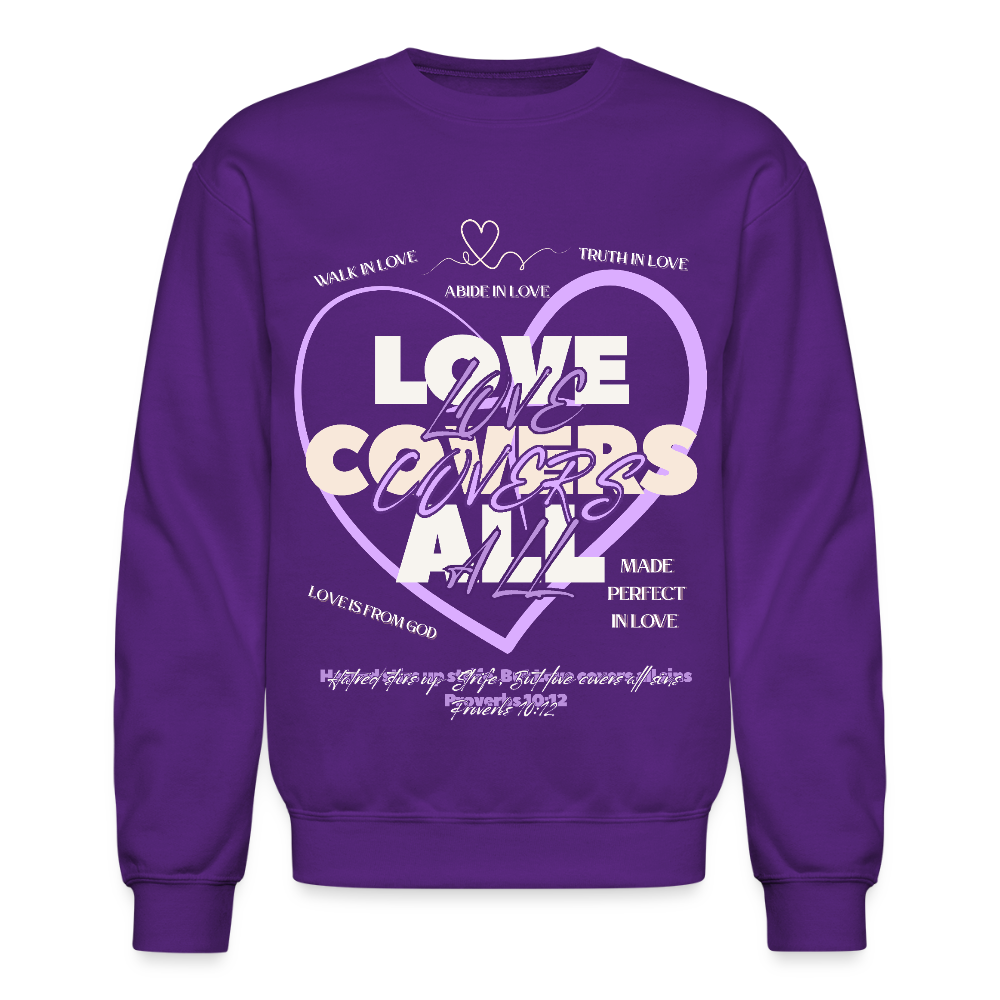 Love Covers All Crewneck - purple