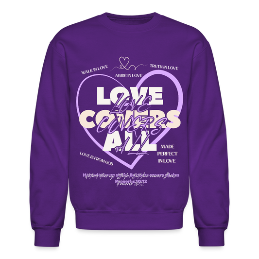 Love Covers All Crewneck - purple