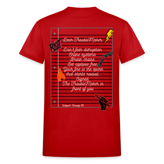 “Troublemakers — Change 101”  Composition T-Shirt - red