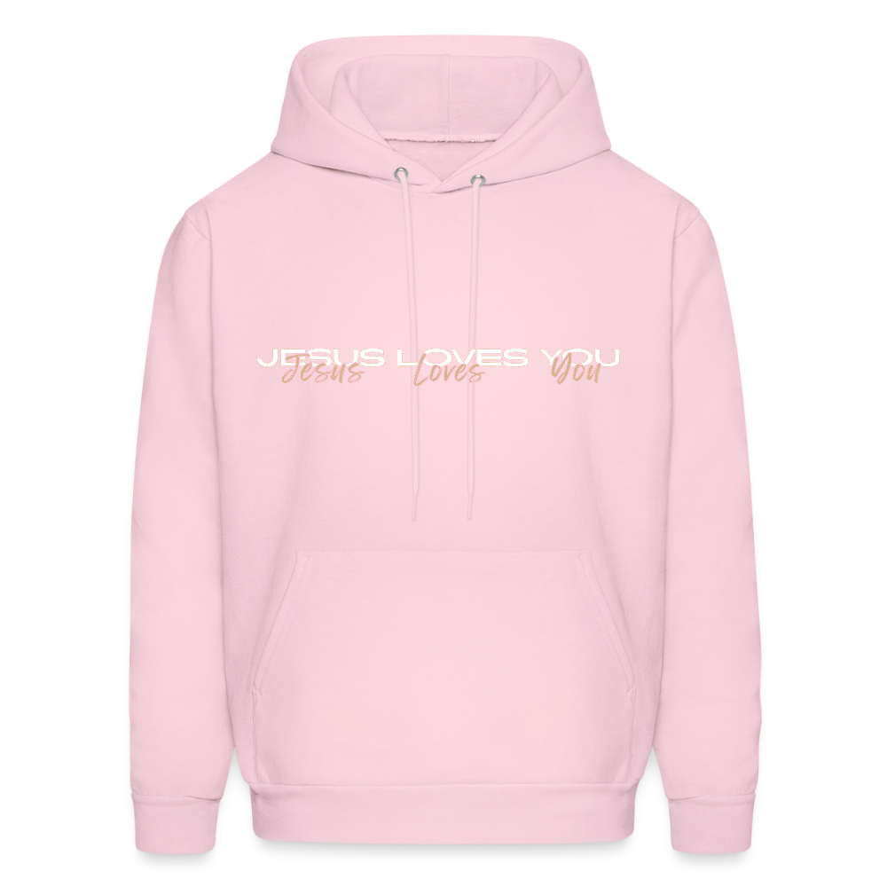 Jesus Loves You Hoodie - pale pink