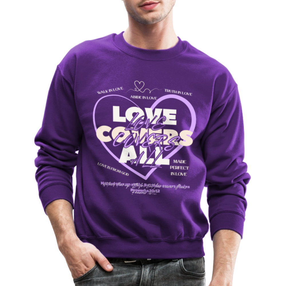 Love Covers All Crewneck - purple