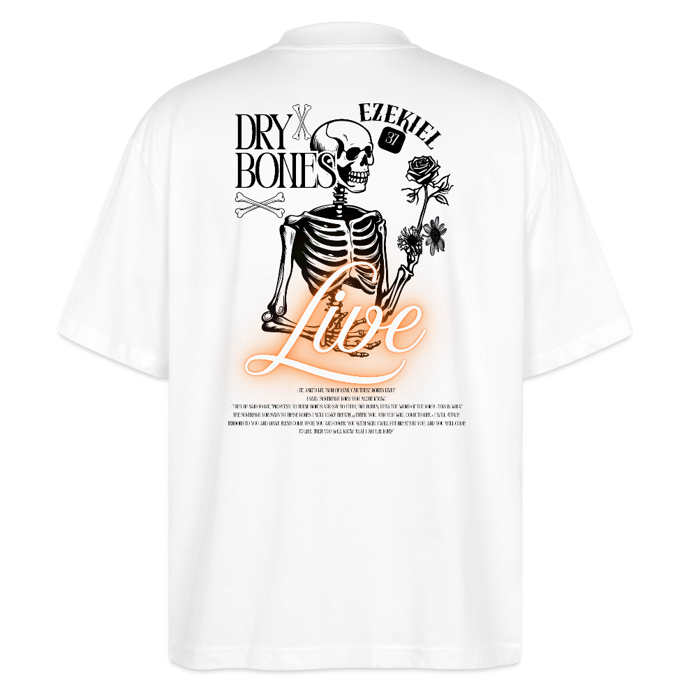 “Dry Bones Live” Oversized T-Shirt - white