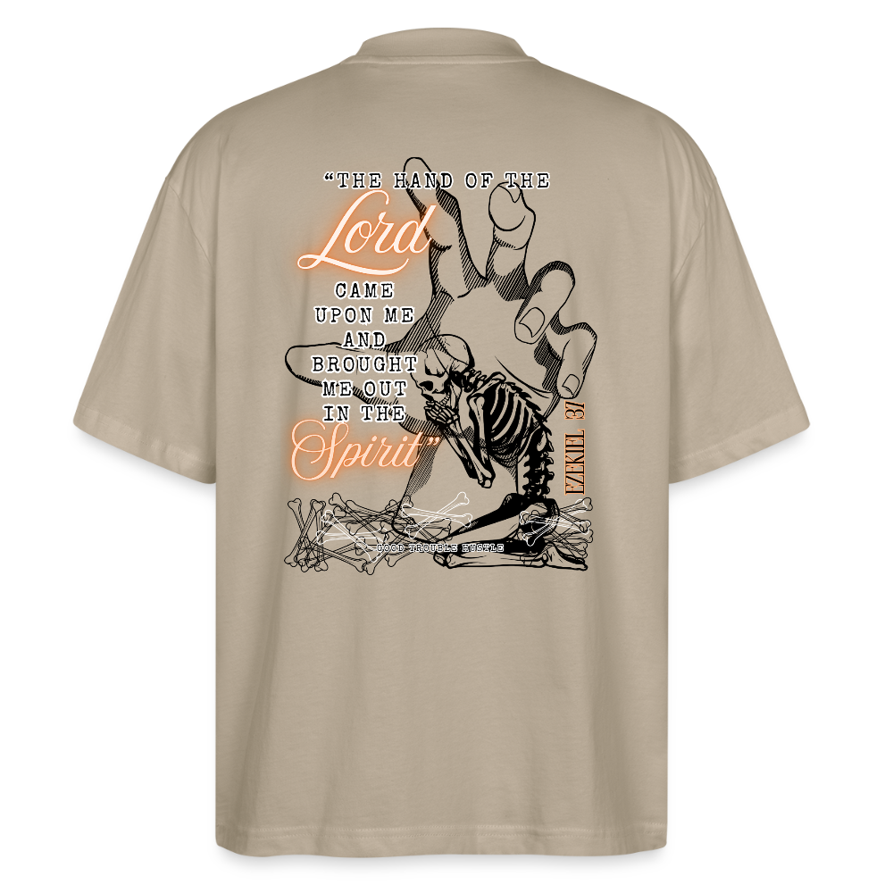 “The Hand of the Lord” - Oversized T-shirt - stone