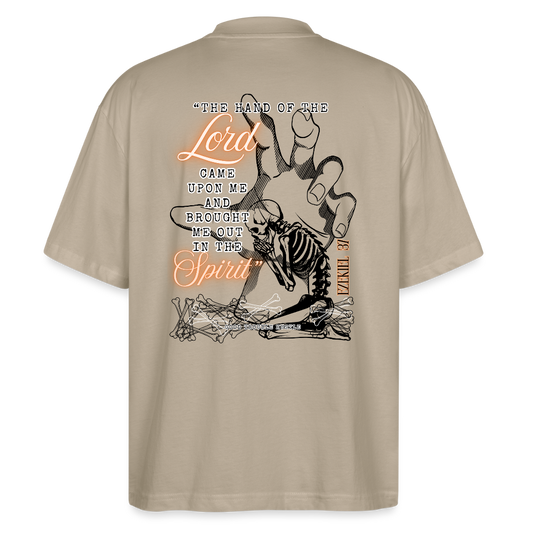 “The Hand of the Lord” - Oversized T-shirt - stone