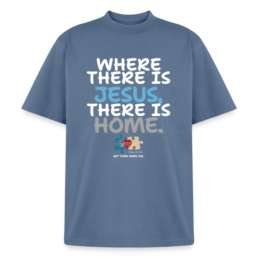 “Jesus = Home” Washed Unisex T-Shirt - denim