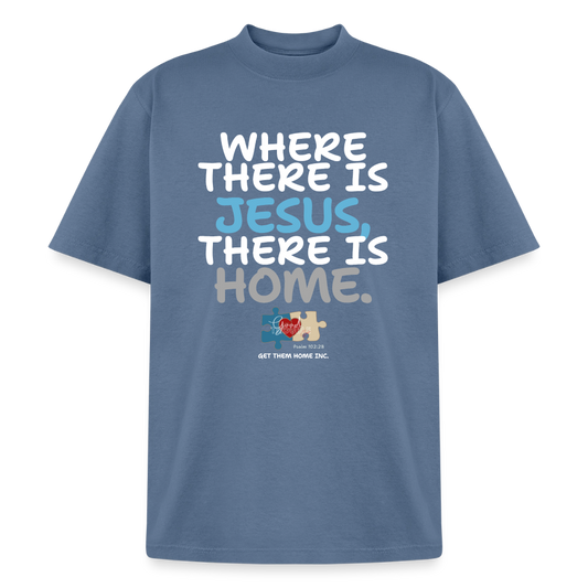 “Jesus = Home” Washed Unisex T-Shirt - denim