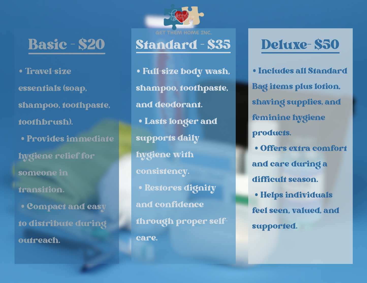 Toiletry Bag Donation